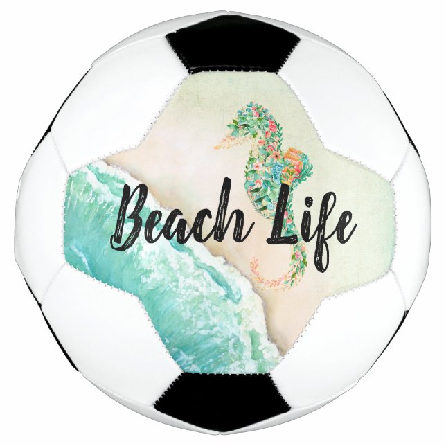 Saltwater Beach Life Seahorse Football (Front)