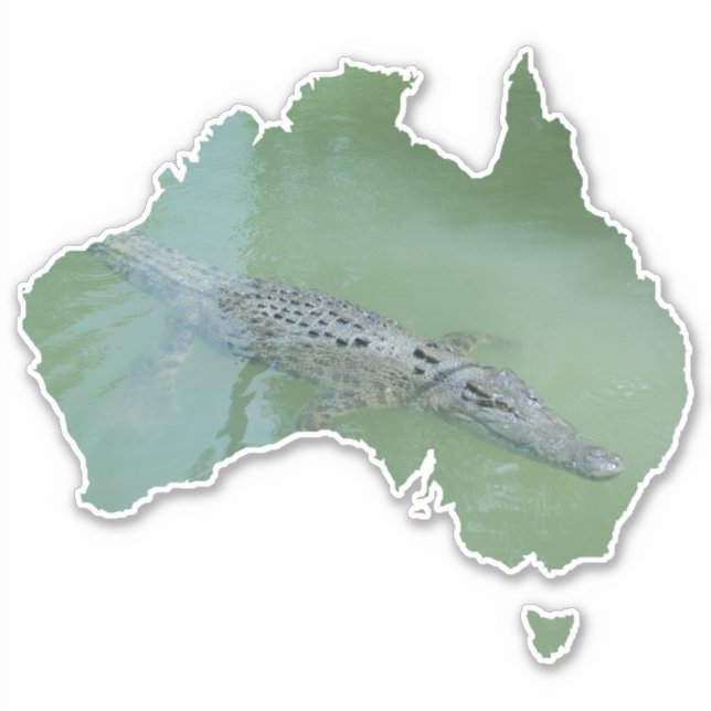 Saltwater Crocodile Croc Australia Shape (Front)