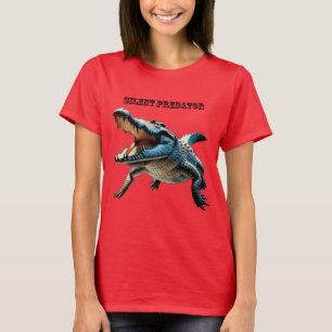 Saltwater Crocodile Underwater with Open Mouth URM T-Shirt