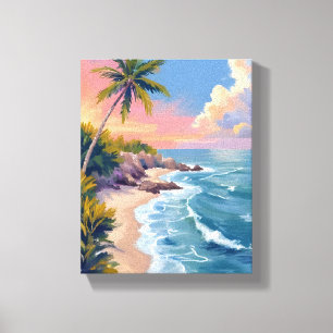 Saltwater Daydream   Ocean Coast Watercolor Sea Canvas Print