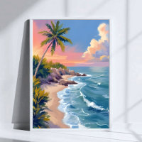 Saltwater Daydream | Ocean Coast Watercolor Sea