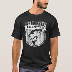 Saltwater Deep Sea Fishing Angler Fisherman Sport T-Shirt