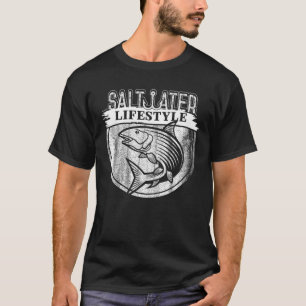 Saltwater Deep Sea Fishing Angler Fisherman Sport T-Shirt