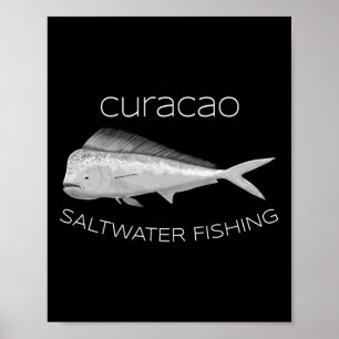 Saltwater Deep Sea Fishing Curacao Mahi Mahi  Poster