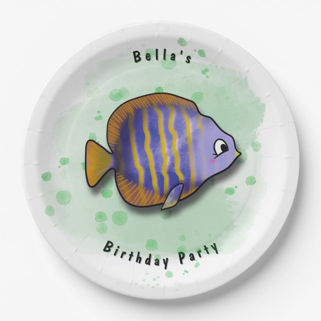 saltwater fish Party Paper Plate (Front)