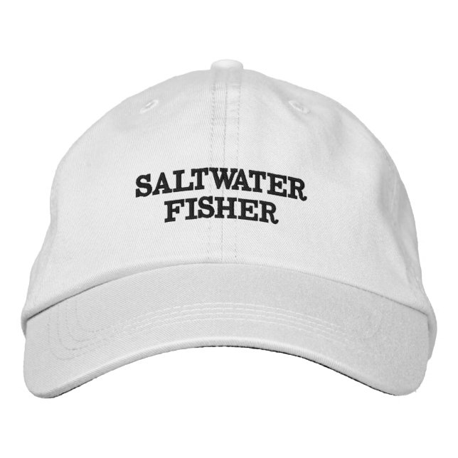 Saltwater Fisherman Fisher Fishing Hat (Front)