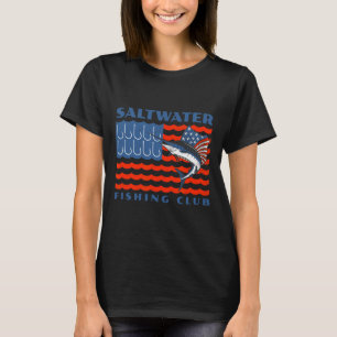 Saltwater Fishing Club Graphic 4th Of July Novelty T-Shirt