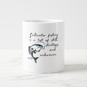 Saltwater fishing. large coffee mug
