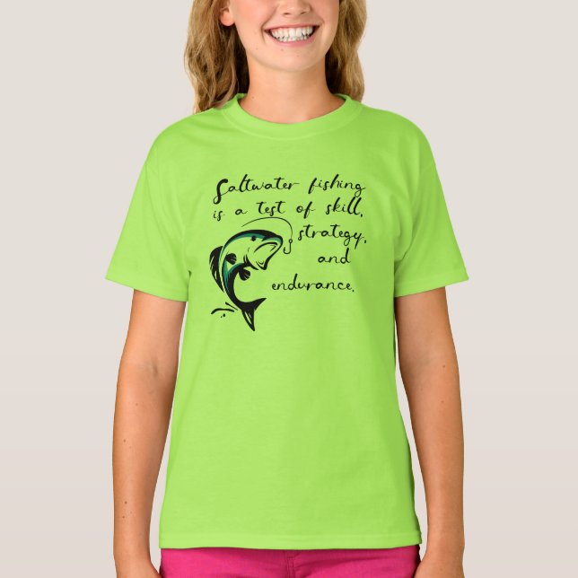Saltwater fishing. T-Shirt (Front)