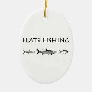 Saltwater Flats Fish Species Ceramic Tree Decoration