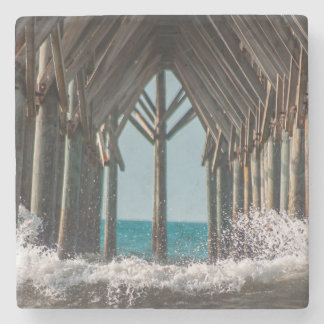 Saltwater Gospel - Surf City, NC Pier Stone Coaster