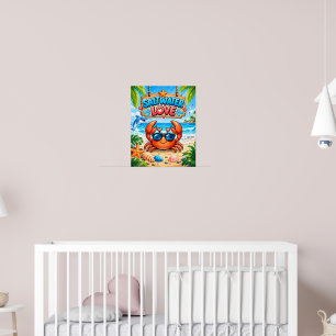 Saltwater Love Beach Wall Art Print