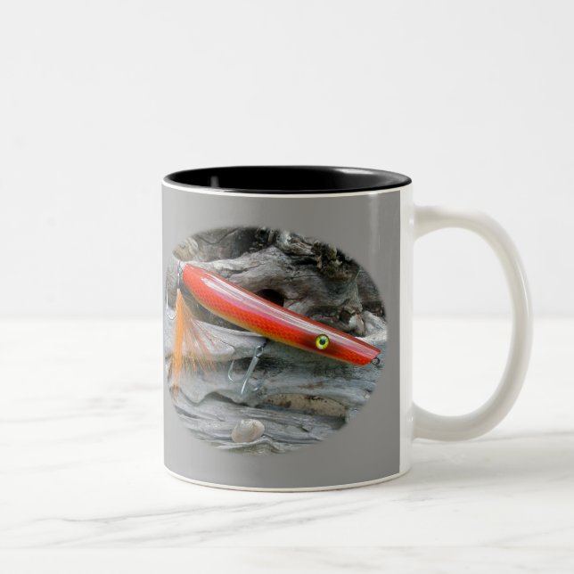 Saltwater Lure Popper Firebird Coordinating Items Two-Tone Coffee Mug (Right)