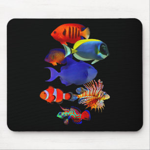 Saltwater Reef Fish Tank Lovers Trigger Fish Manda Mouse Mat