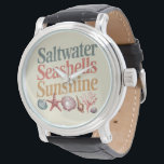 Saltwater Seashells Sunshine Summer Beach Vacation Watch<br><div class="desc">Saltwater Seashells Sunshine Summer Beach Vacation</div>