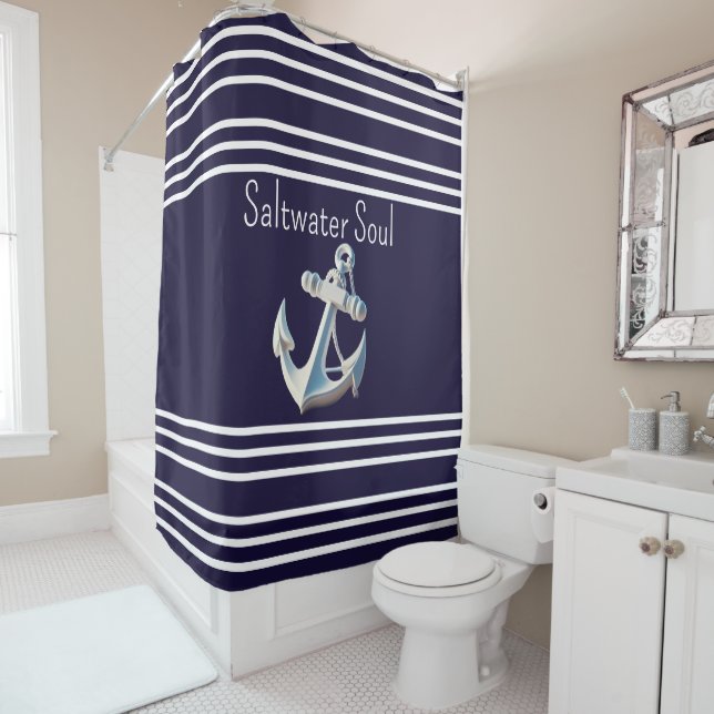Saltwater Soul Shower Curtain (In Situ)