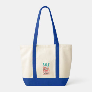 Saltwater Sunshine Seashells Coastal Preppy Tote Bag