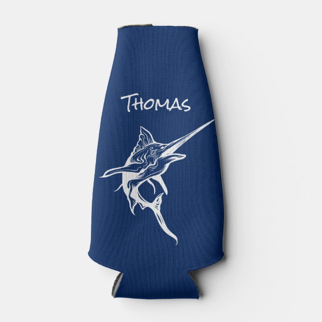 Saltwater Swordfish Nautical Can Coolers (Front)