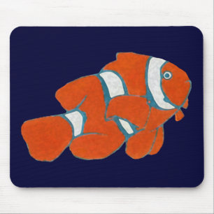 saltwater tropical clown fish mouse mat