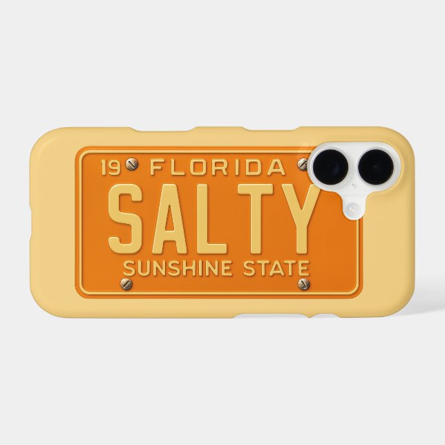Salty 1969 -Retro Florida License Plate Cell Phone (Back (Horizontal))