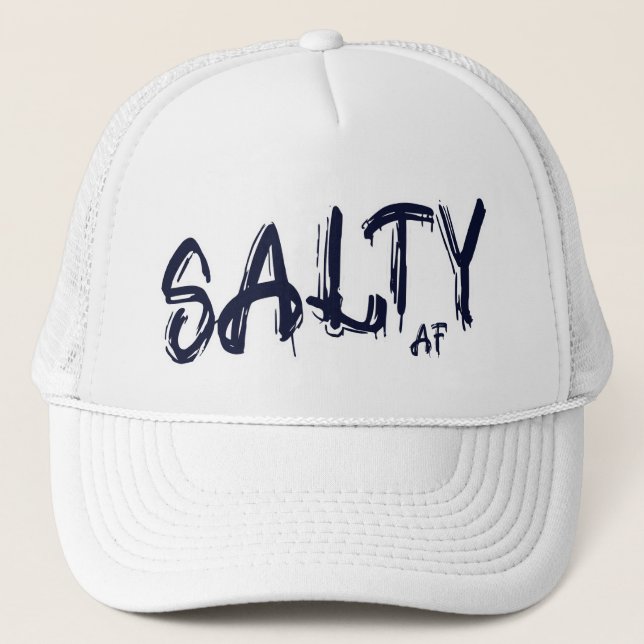 "Salty AF" logo Trucker Hat (Front)