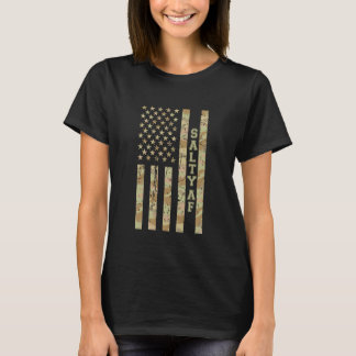 Salty Af Sarcasm Attitude Desert Camo Distressed A T-Shirt
