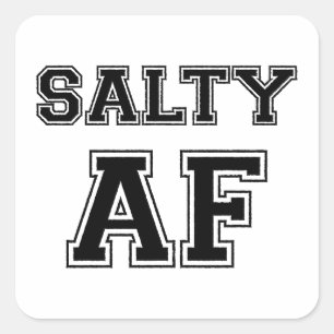 SALTY AF SQUARE STICKER