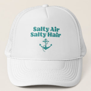 Salty Air Salty Hair, Ocean Beach, Vacation Trucker Hat