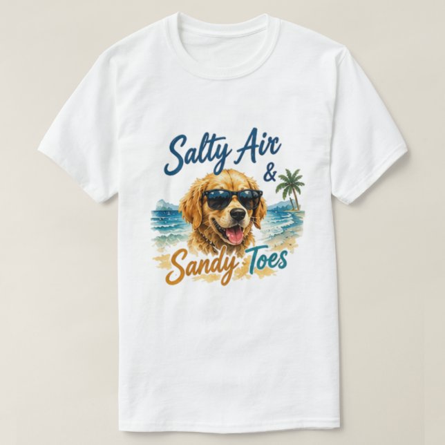 	Salty Air Sandy Toes Golden Tee (Design Front)