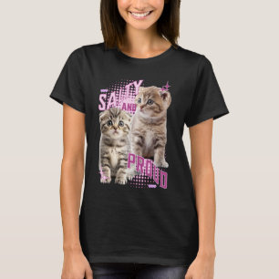 Salty and Proud Scottish Fold Kitten Y2K Cat Aesth T-Shirt