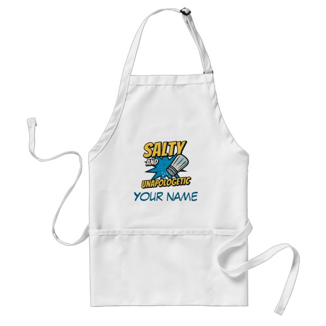 Salty and Unapologetic – Comic Book Style  Standard Apron (Front)