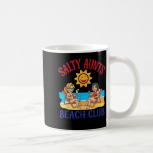 Salty Aunts Beach Club Summer Vacation Vibes 2025  Coffee Mug