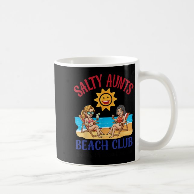 Salty Aunts Beach Club Summer Vacation Vibes 2025  Coffee Mug (Right)