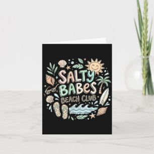 Salty Babes Beach Club Ocean Group Sunny Coastal Card
