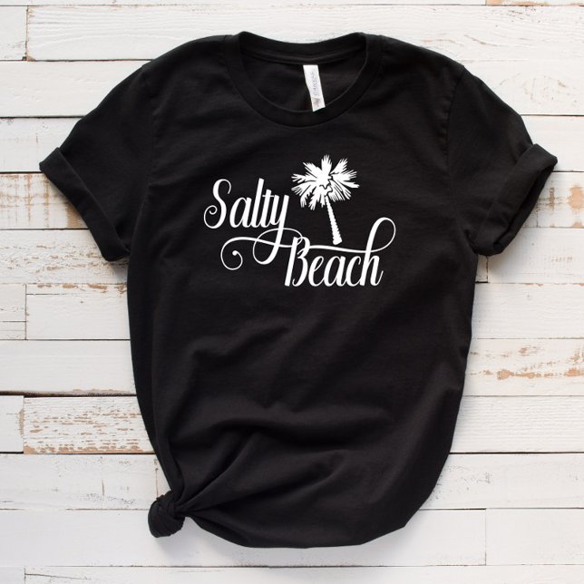 Salty Beach Funny Summer Palm Tree T-Shirt (Creator Uploaded)
