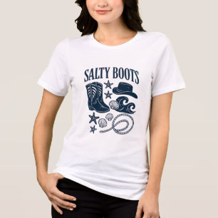 Salty Boots Coastal Cowgirl Tri-Blend Shirt