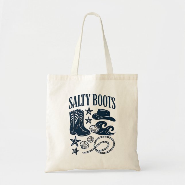 Salty Boots Western Beach Budget Bag (Front)