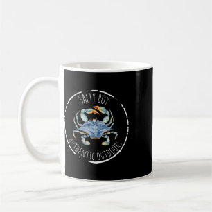 Salty Boy Salty Attitude Funny Fishing Crab Fishin Coffee Mug