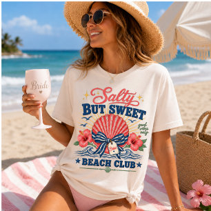 Salty But Sweet Beach Club Coastal Bachelorette Tri-Blend Shirt