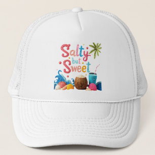 Salty but Sweet - Fun Beach-Themed  Trucker Hat