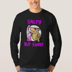 Salty But Sweet Surfing Loving Shark T-Shirt