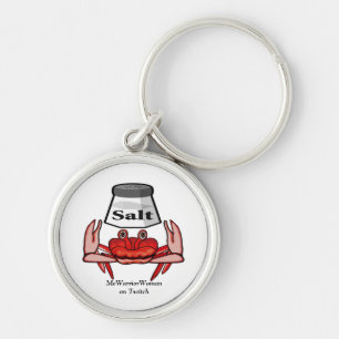 Salty Crab, MeWarriorWoman on Twitch Key Ring