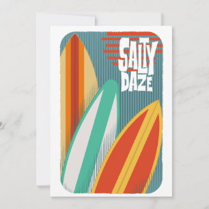 Salty Daze Surfing Invitation