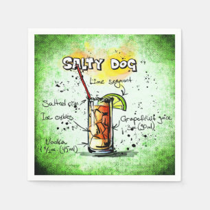 Salty Dog Drink Recipe Napkin