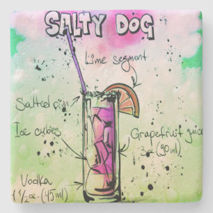 Salty Dog Drink Recipe Stone Coaster