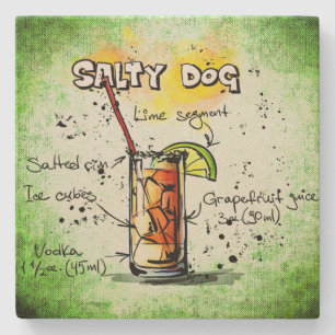 Salty Dog Drink Recipe Stone Coaster