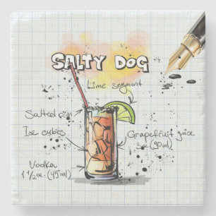 Salty Dog Drink Stone Coaster
