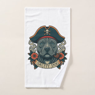 Salty Dog Pitbull Hand Towel