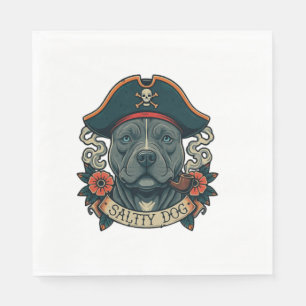 Salty Dog Pitbull Napkin