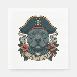 Salty Dog Pitbull Napkin